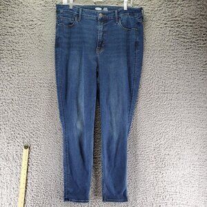 Old Navy Jeans Women’s Size 16 Blue Rockstar Super Skinny Stretch Denim